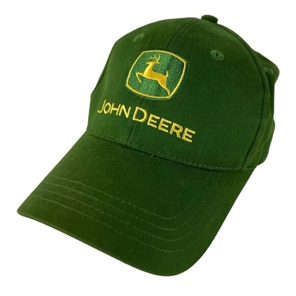 Vintage John Deere Baseball Hat Classic Green Cotton Adjustable Farm - Picture 2 of 7